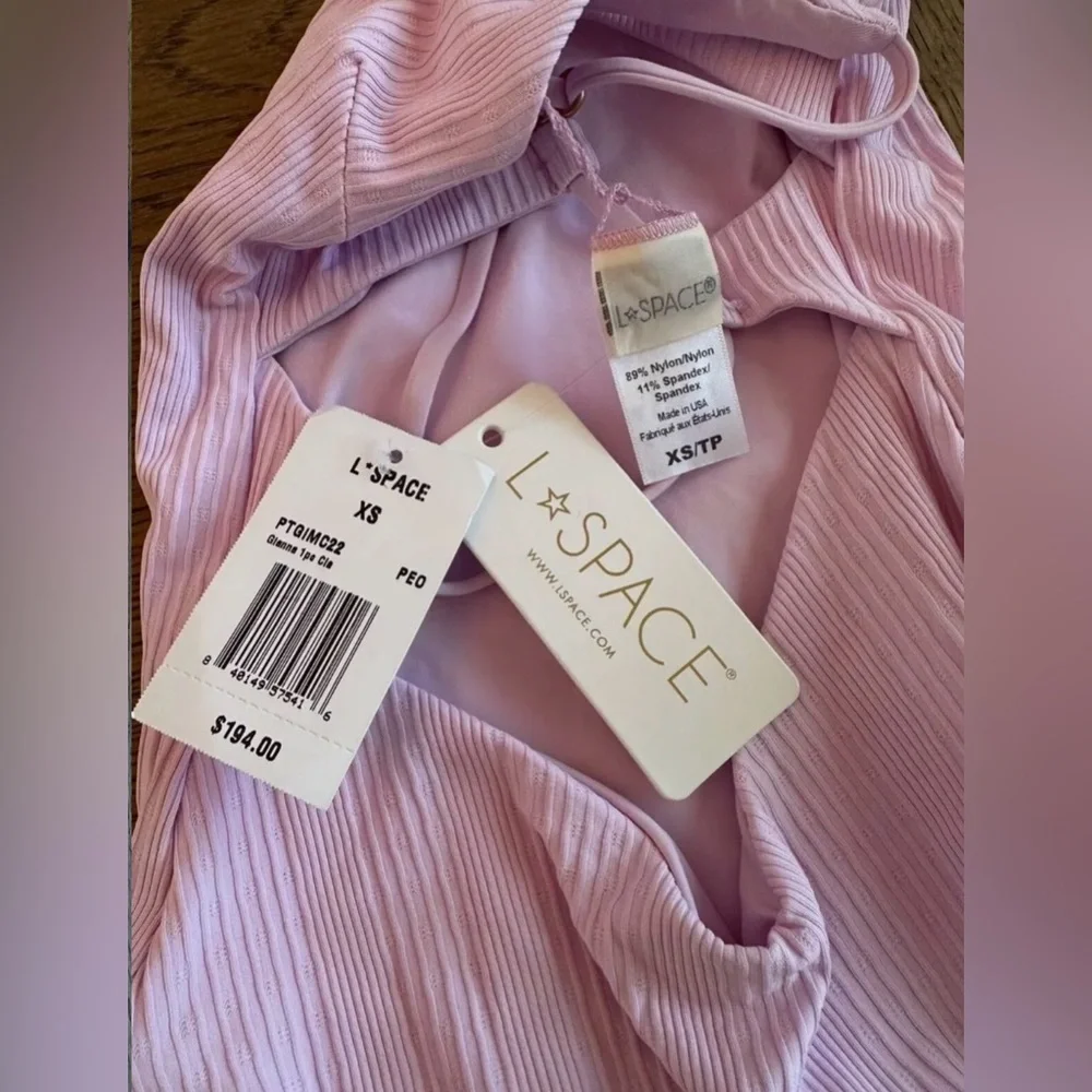 NWT Women's XS L Space Gianna One-Piece Classic adjustable Swimsuit lilac - Picture 6 of 7